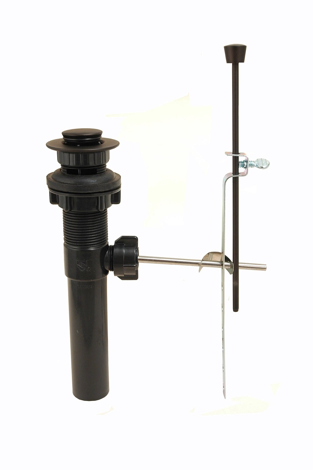 Plastic Pop-Up Lavatory Drain Assembly with Lift Rod and Overflow Metal Trim ...