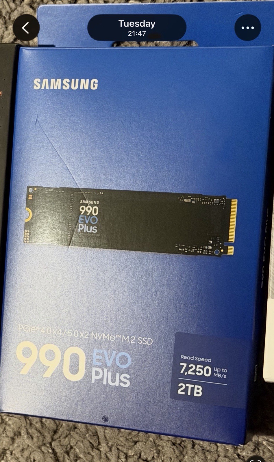 Samsung 990 EVO PLUS 2TB PCIe 5.0 x2 M.2 Internal SSD MZ-V9S2T0B/AM SEALED