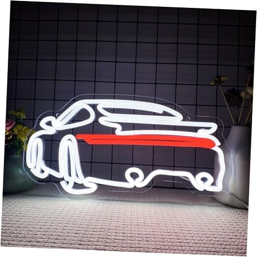 Neon Signs for Wall Decor,Dimmable Garage Neon Light,Usb Powered Car Sports Car