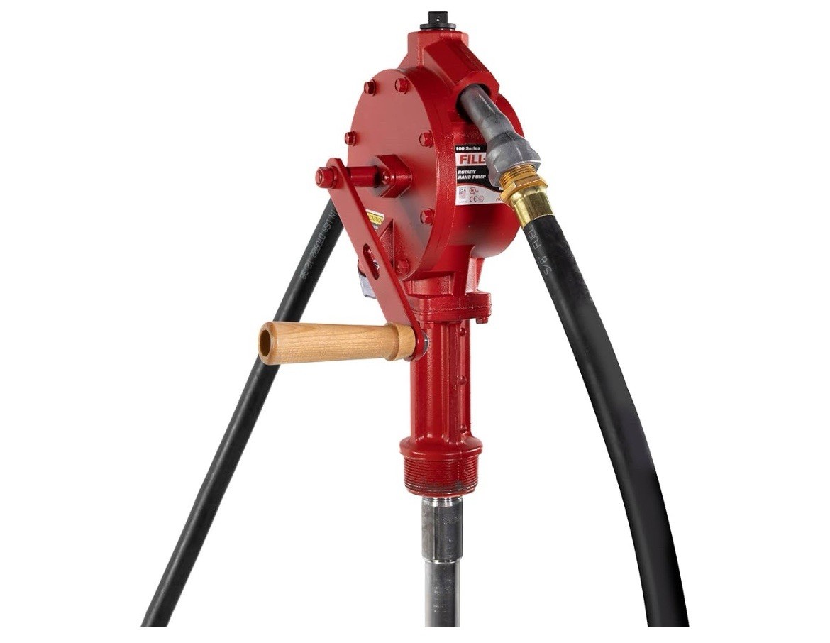 Fill-Rite FR112 Fuel Transfer Rotary Hand Pump w/Discharge Hose
