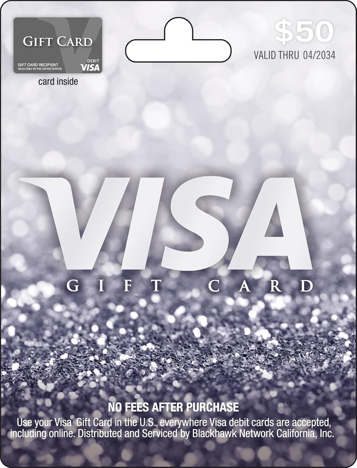Visa Physical Gift Card $50 (plus $4.95 Purchase Fee)