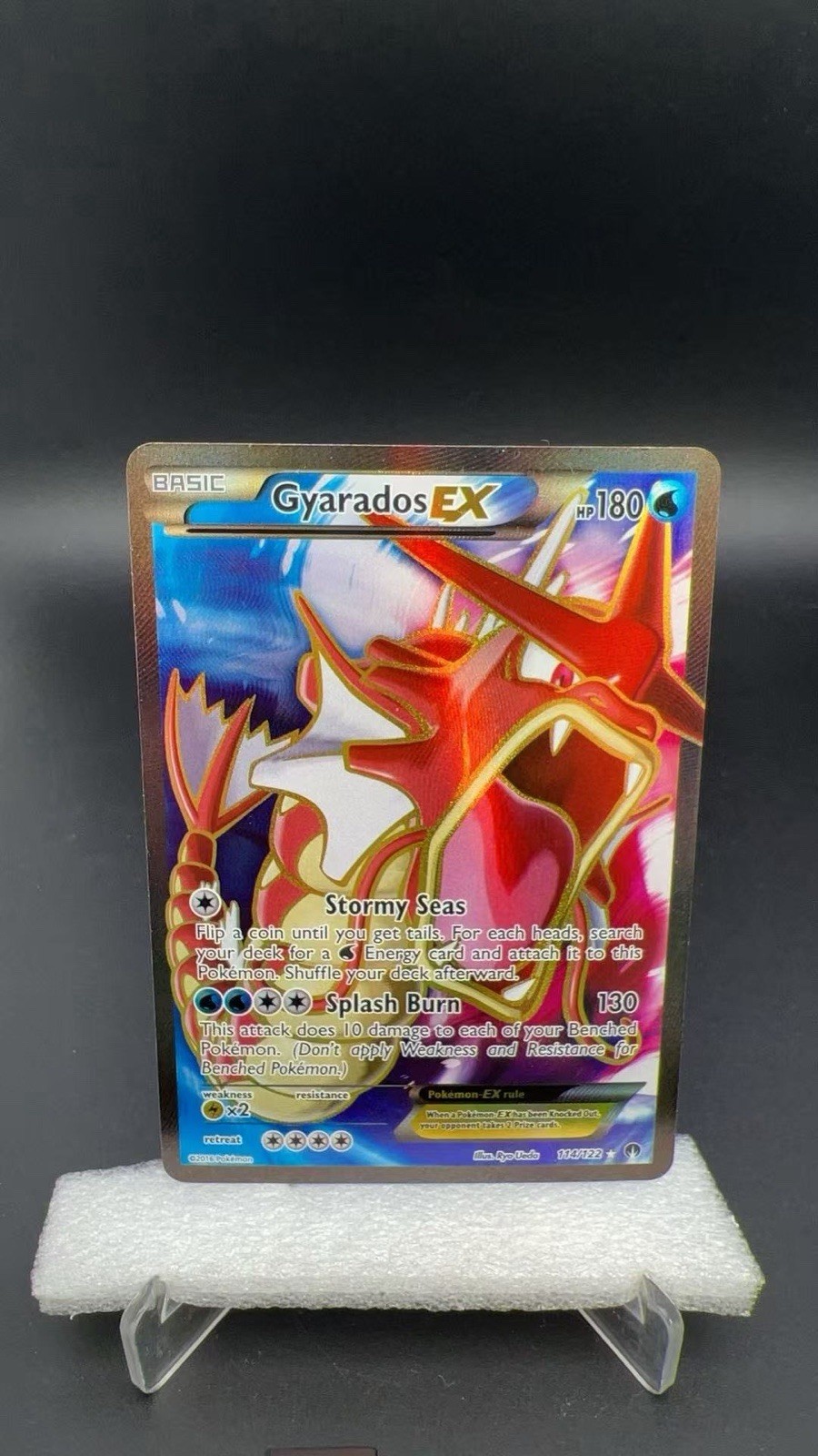 Pokémon Gyarados EX TCG Full Art Holo Ultra Rare Card 114/122 #19538 T