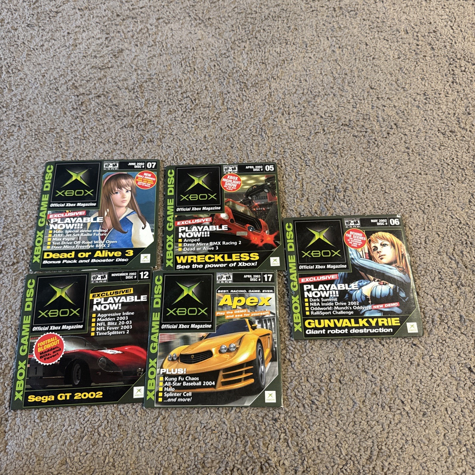 Official Xbox Magazine Demo Disc Lot Of 5