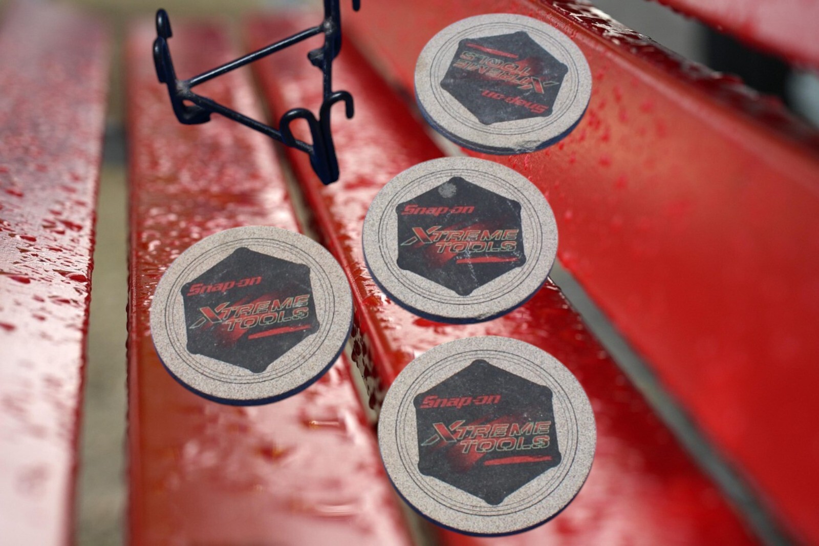 Coasters Snap-On Xtreme Tools Sandstone Tea Sofa Bar Beer Drink Set Of 4