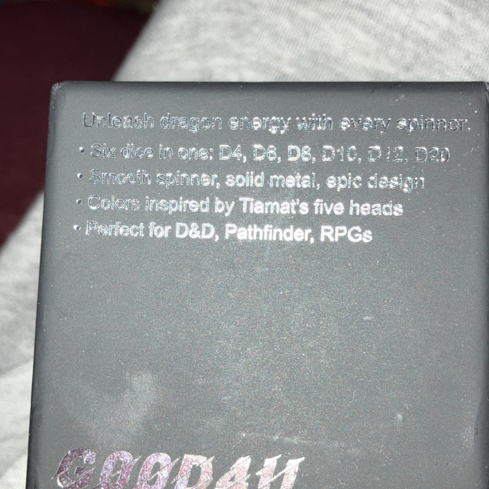 GOOD4U Metal Spinner Dice Set Dungeons & Dragons Inspired by Tiamat's Five Heads