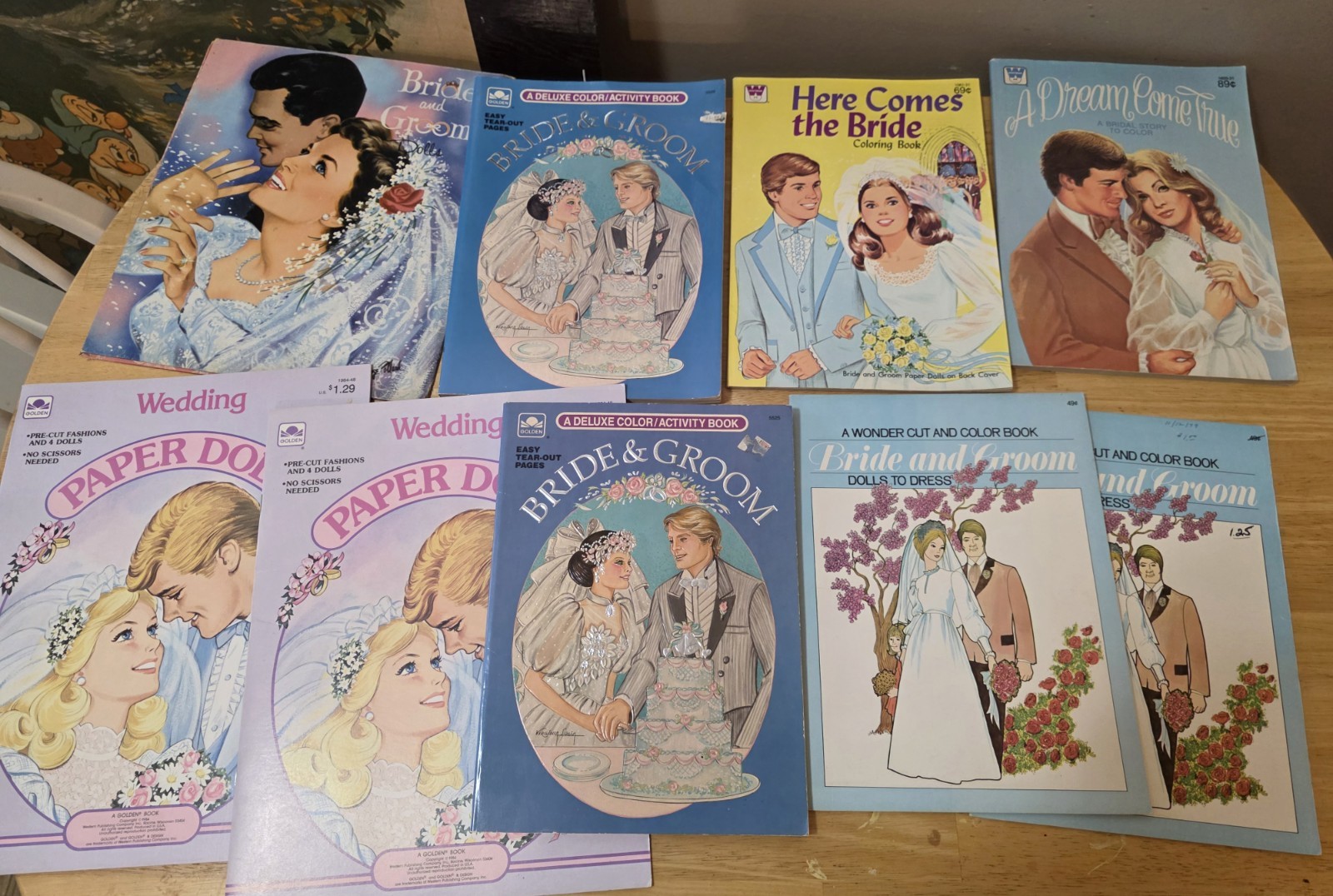 Bride & Groom 1900s Paper Dolls, Here Comes The Bride,  Whitman, A Dream Come...