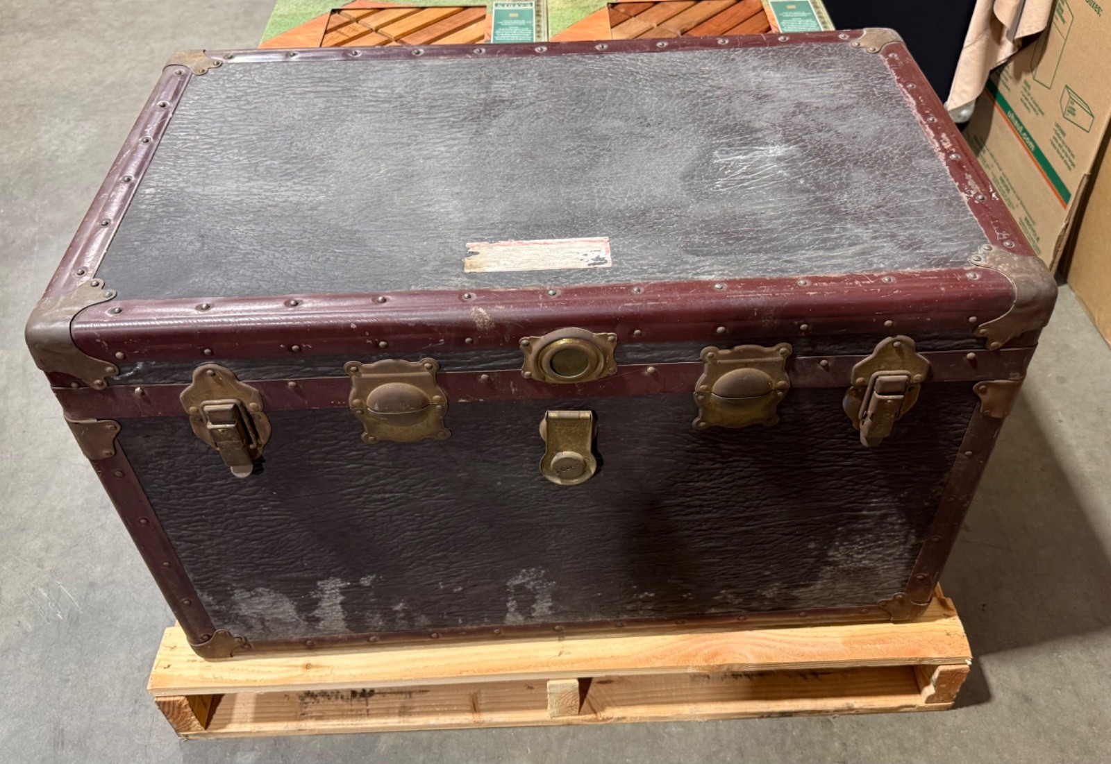 Antique & Historic Steamer Trunk - Late 1800's - Built in Europe - Large