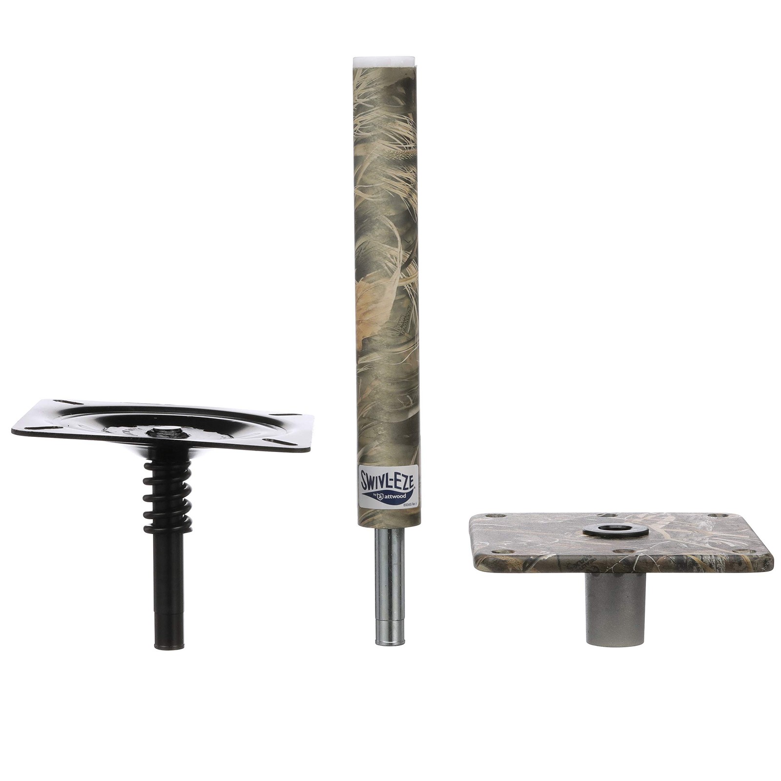 Attwood Swivl-Eze Lock'N-Pin Pedestal ¾" Camo 11" Tall 7"x7" Base ABYC Code B