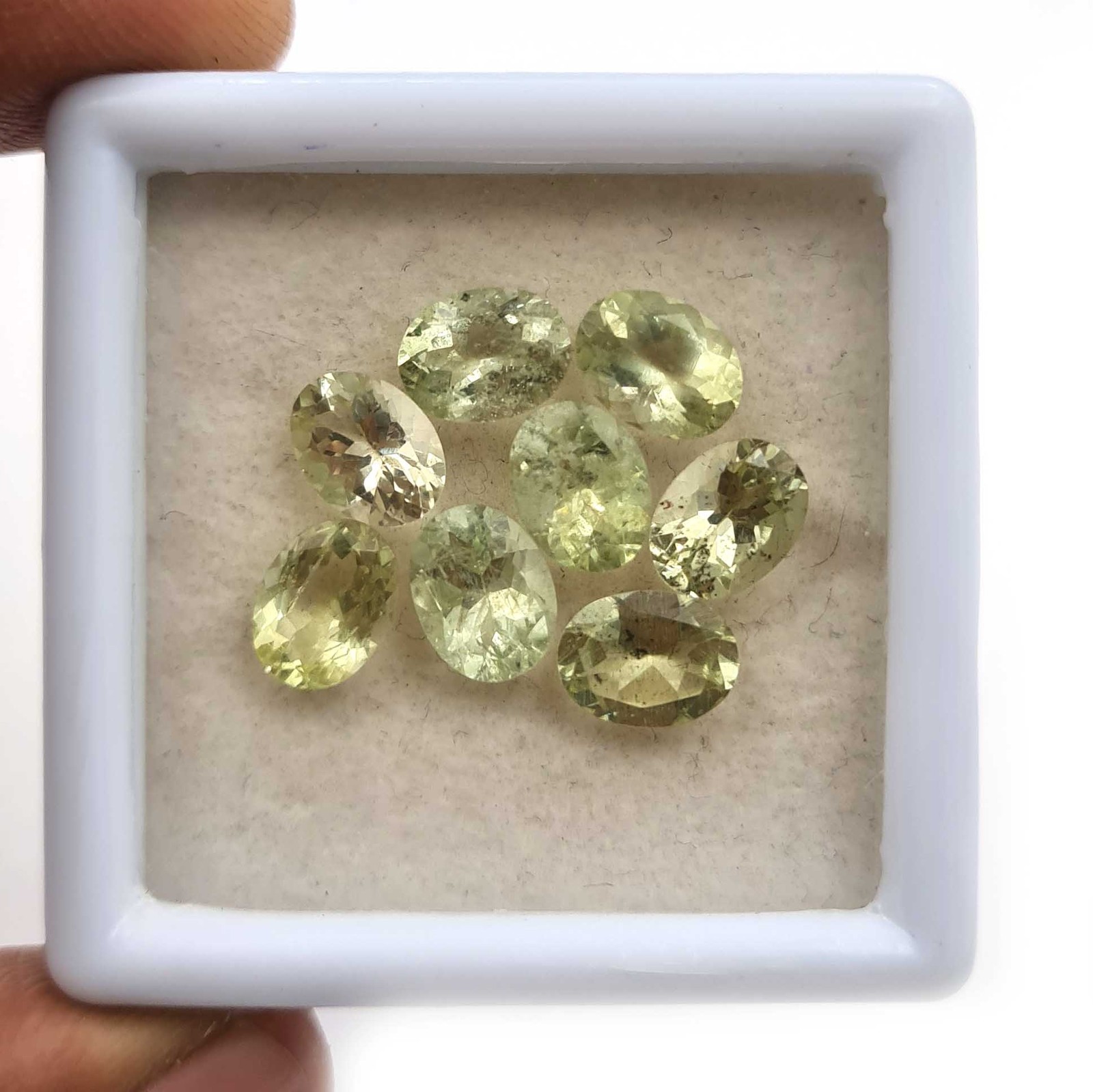 Natural Helidor Oval Cut Loose Gemstone Lot 8 Pcs 6*8 MM 9 CT