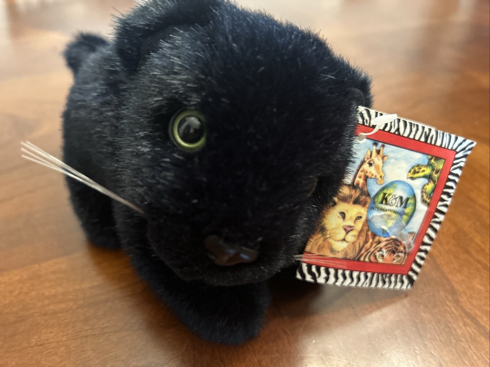 Vintage 1996 Baby Black Panther Kitten Plush K&M  New With Tags