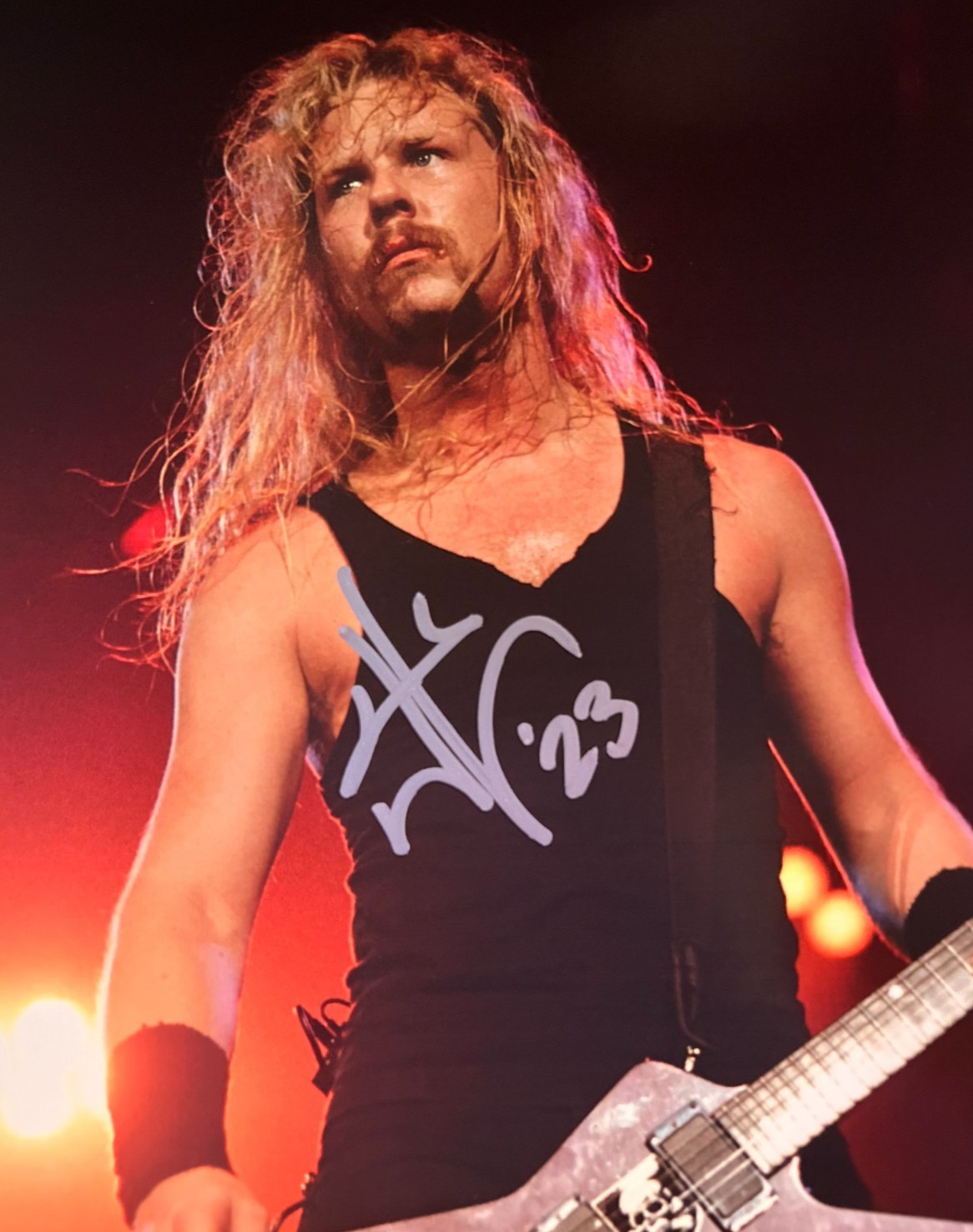 James Hetfield Hand Signed 8x10 inch Original Autograph  Authentic  w/COA