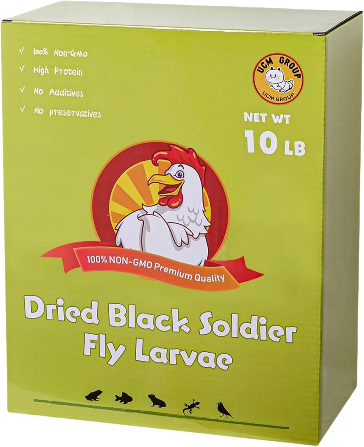 UCM Group 10LB Dried Black Soldier Fly Larvae for Chicken, Poultry, Wild Bird...