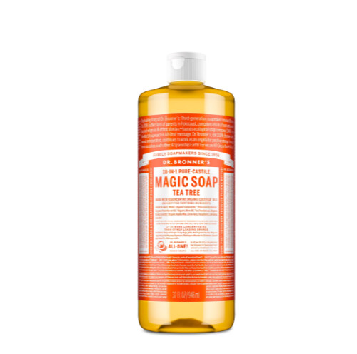 Dr. Bronner's Magic Soap - Tea Tree - Pure-Castile Liquid Soap - 32 oz – for fac