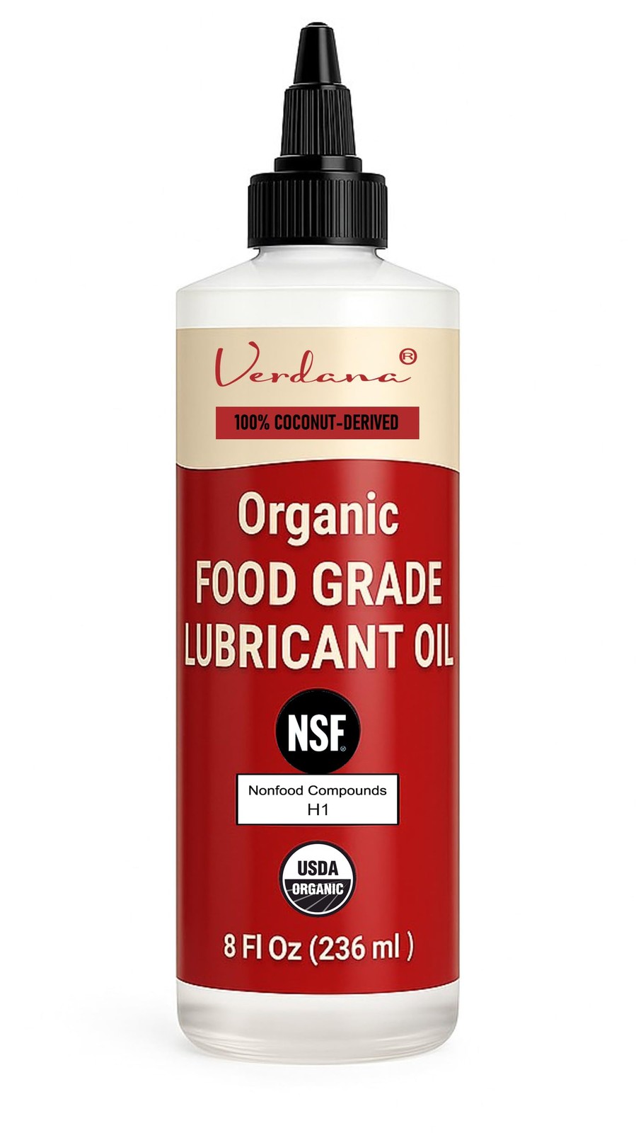 Verdana Food Grade Lubricant Oil – Organic, Kosher, NSF H1, Non-GMO –... 