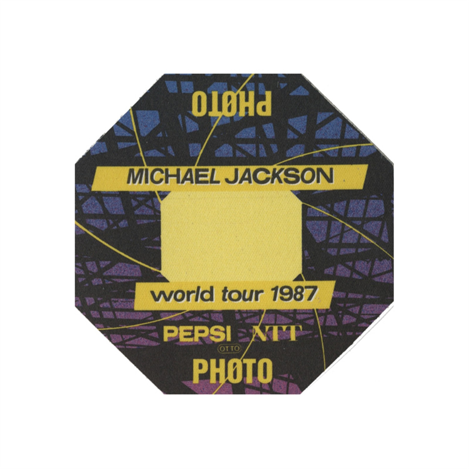 Michael Jackson 1987 Bad Concert Tour Photo Backstage Pass