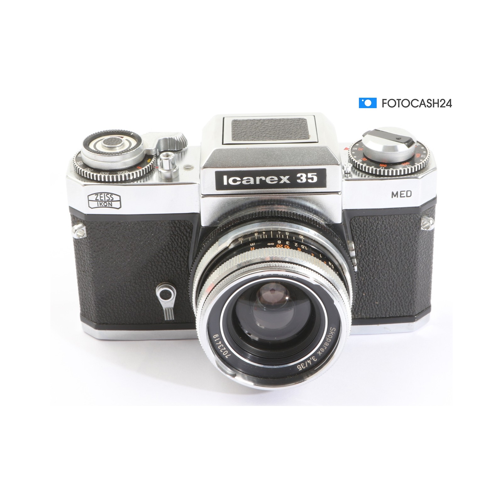 Zeiss Ikon Icarex 35 Med With Carl Zeiss Skoparex 3.4/35 + Very Good (288323)