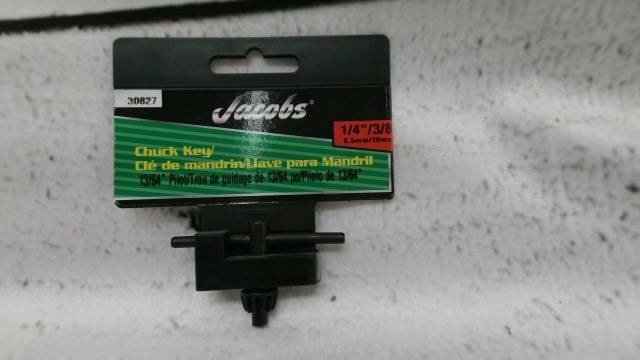 NEW Jacobs 30827 Chuck Key 1/4" / 3/8" 6.5mm/10mm 13/64" Pilot Free Shipping