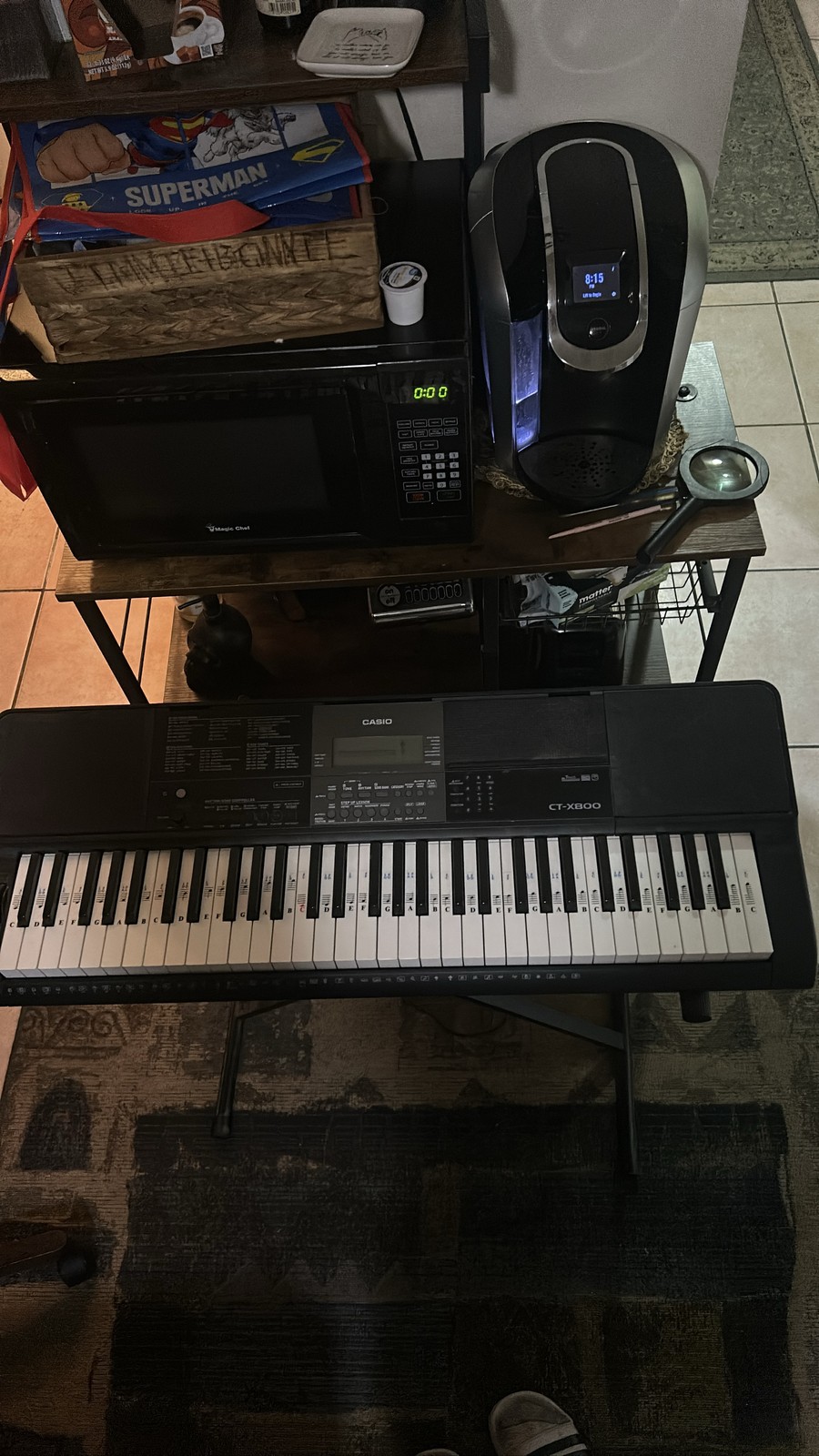 Casio CT-X800 61-Key Portable Keyboard Black Music Tray