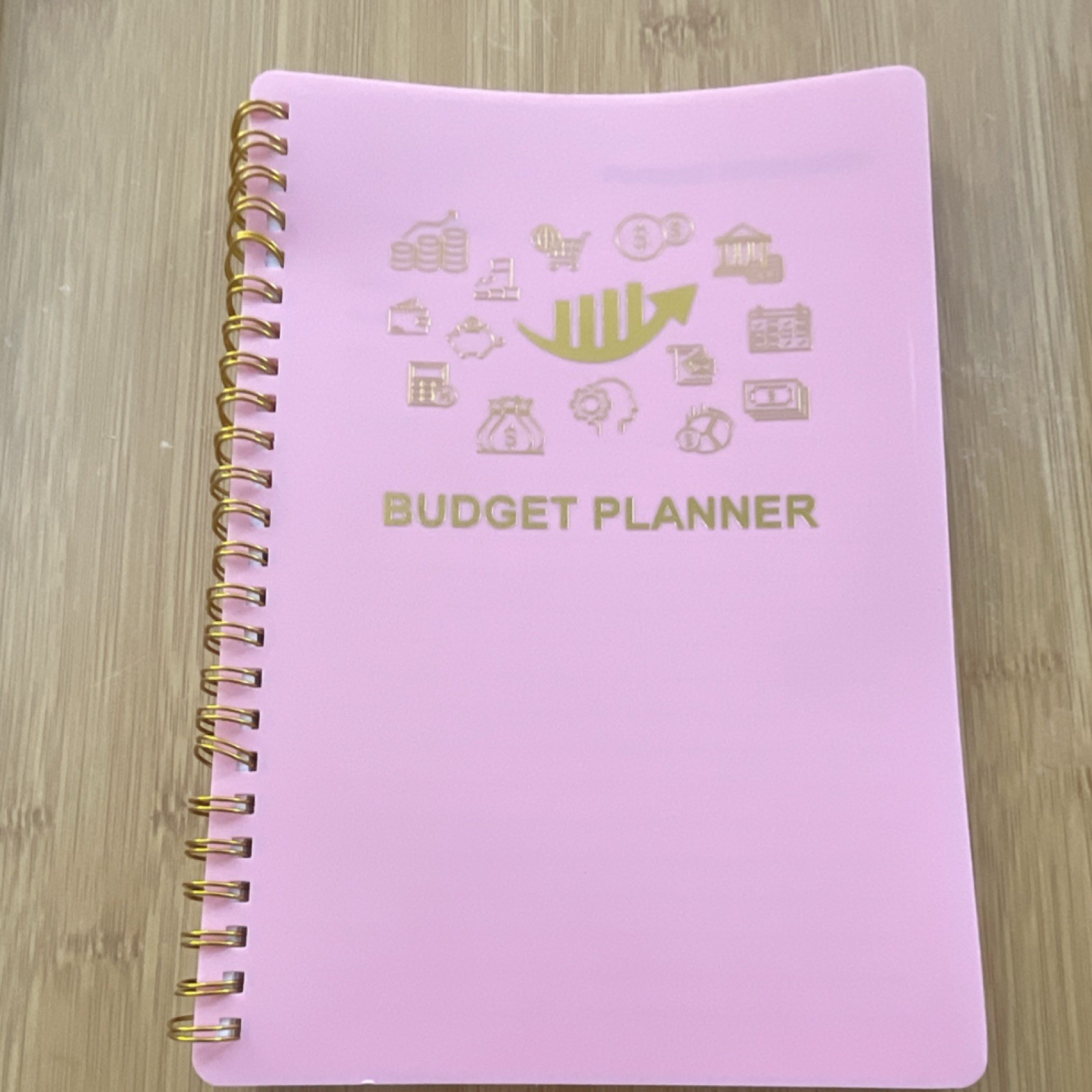 Pink Budget Planner Spiral Bound Monthly Organizer Expense Tracker