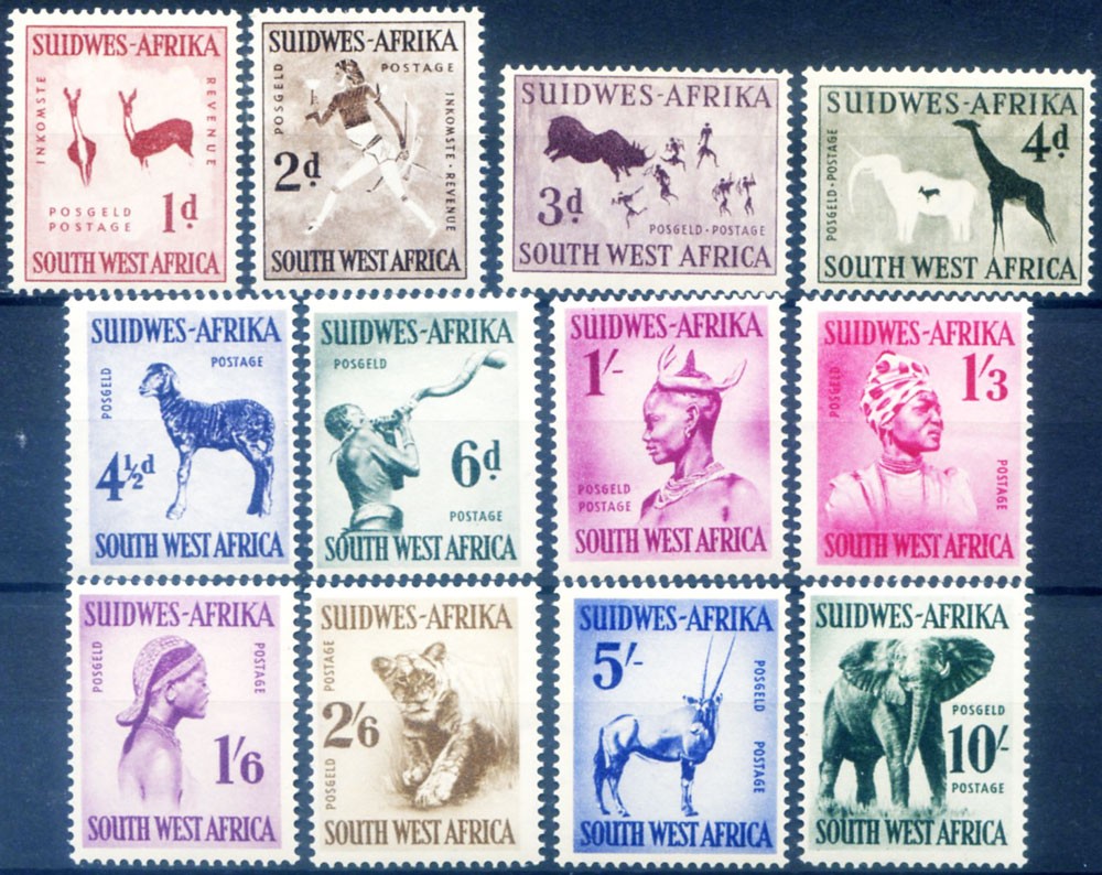 South West Africa. Definitive. Pictorica 1954.