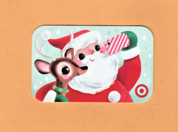 Collectible Target Gift Card - Santa and Reindeer Selfie - No Cash Value