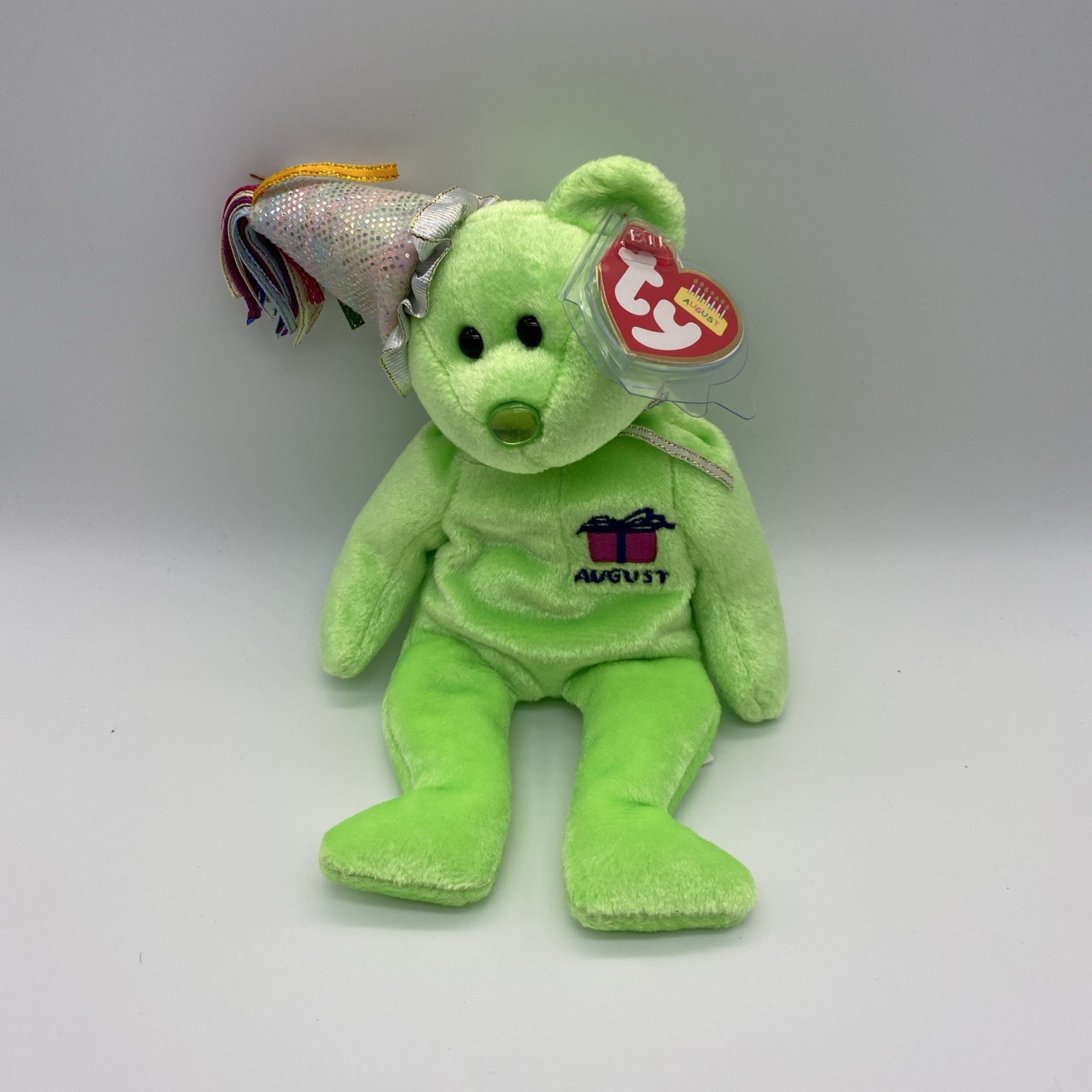 Ty Beanie Baby August Hat - New WMT, Bear Birthday