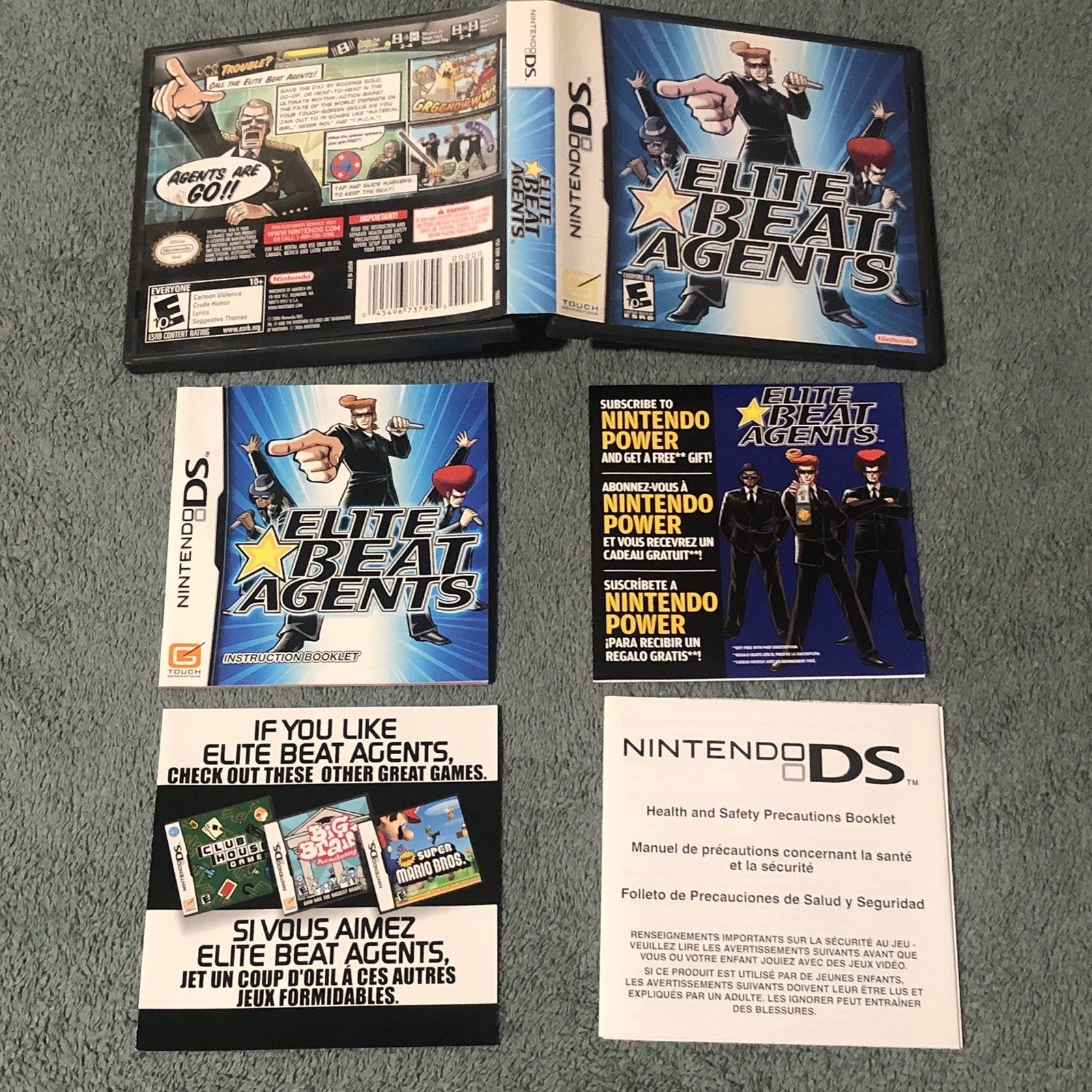 Elite Beat Agents (Nintendo DS) Authentic Case & Manual Only, No Game OEM