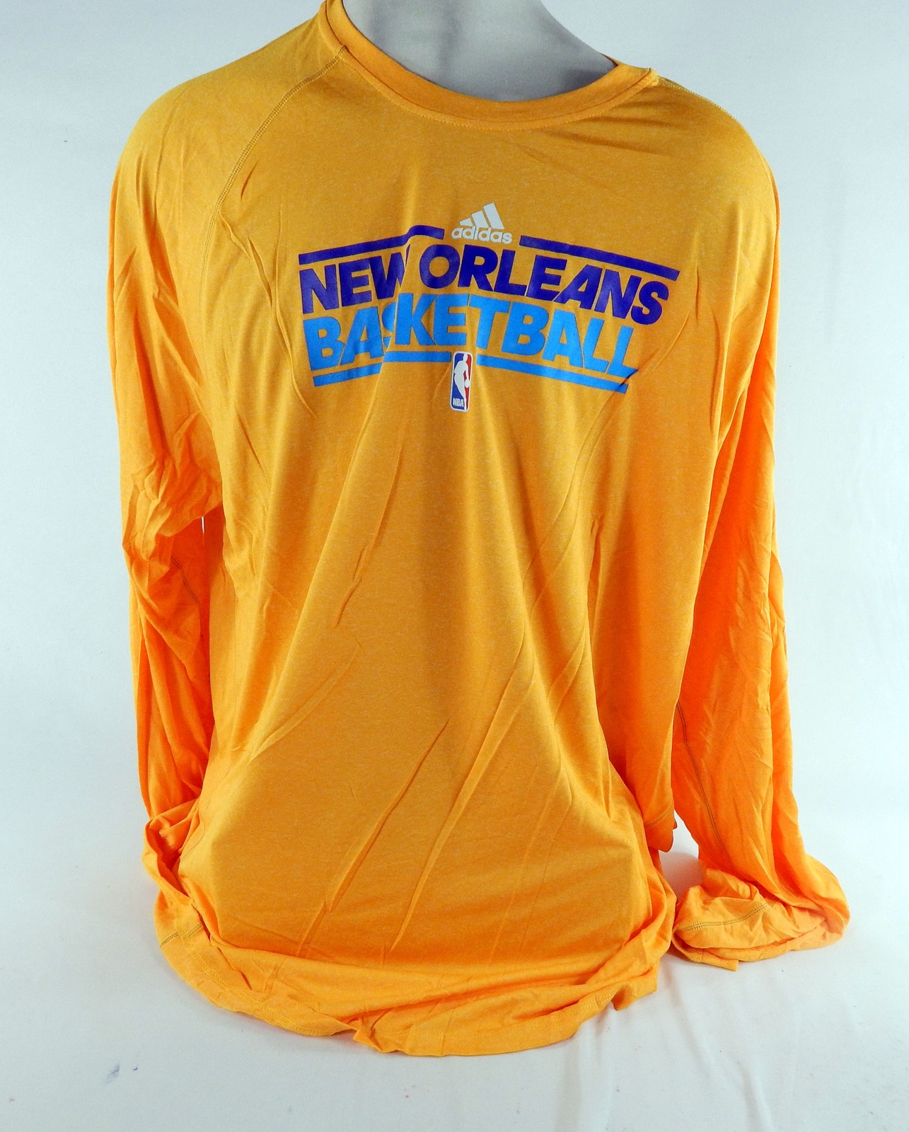 2011-12 New Orleans Hornets Team Issued Yellow LongSleeve Training Shirt 4XLT 37