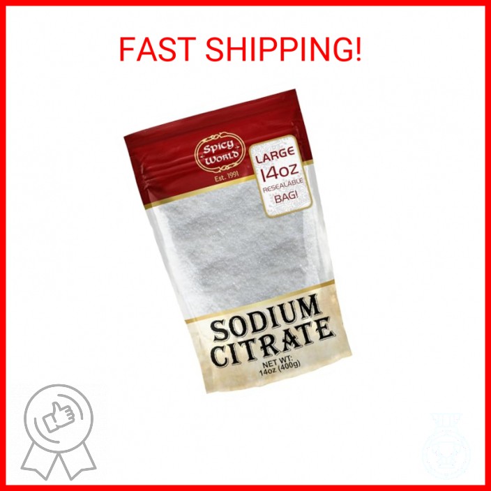 Sodium Citrate Powder 14 Ounce - Food Grade, Non-GMO - Emulsifier for Cheese, Sp