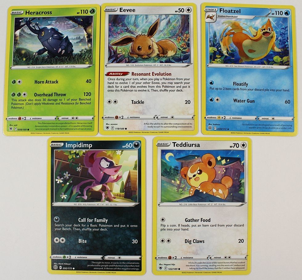 Pokémon Lot Of  5 Cards 2022
