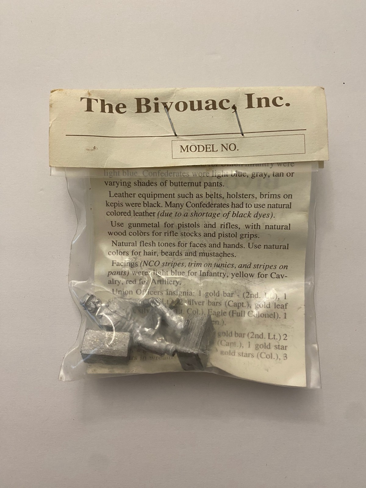 NIP Civil War Confederate Union Lead Soldier with Banjo Unpainted Bivouac Inc.