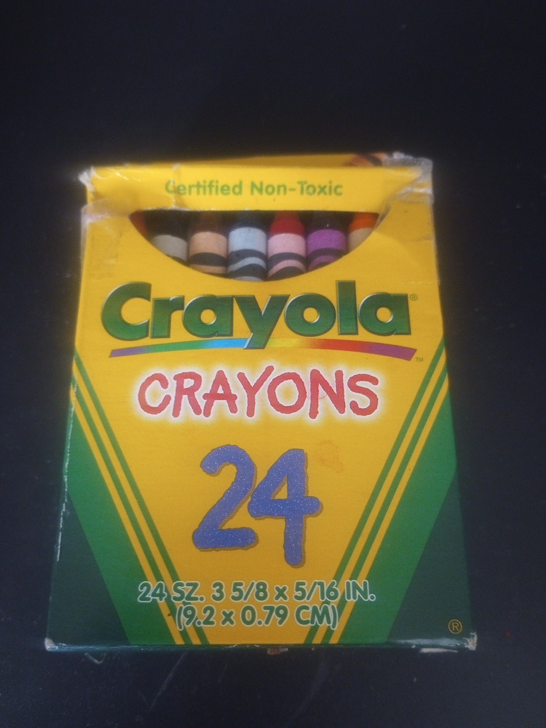 Vintage Binney & Smith 1997 Crayola Crayons Box Of 24 USA Made 