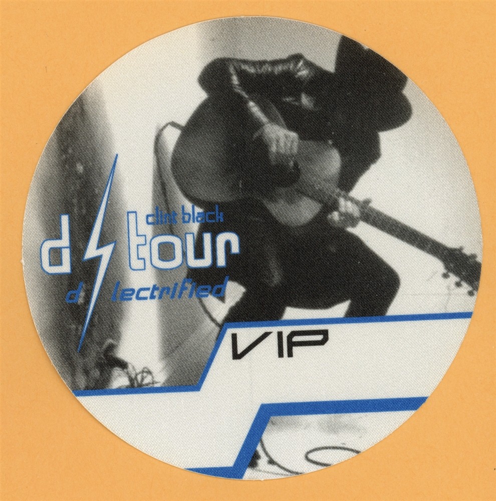 Clint Black 1999 D'lectrified Concert Tour VIP Backstage Pass