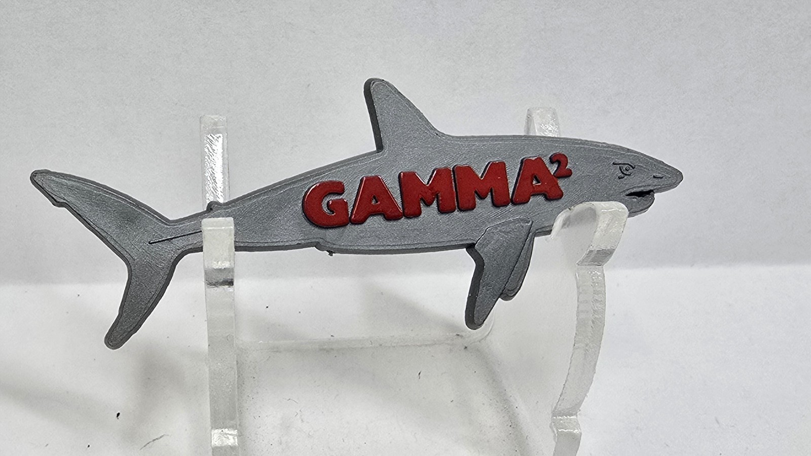 Gamma2 Shark Pin 2.5″ Electra Records Branded Promo Lapel Pin Rare Collector Pin