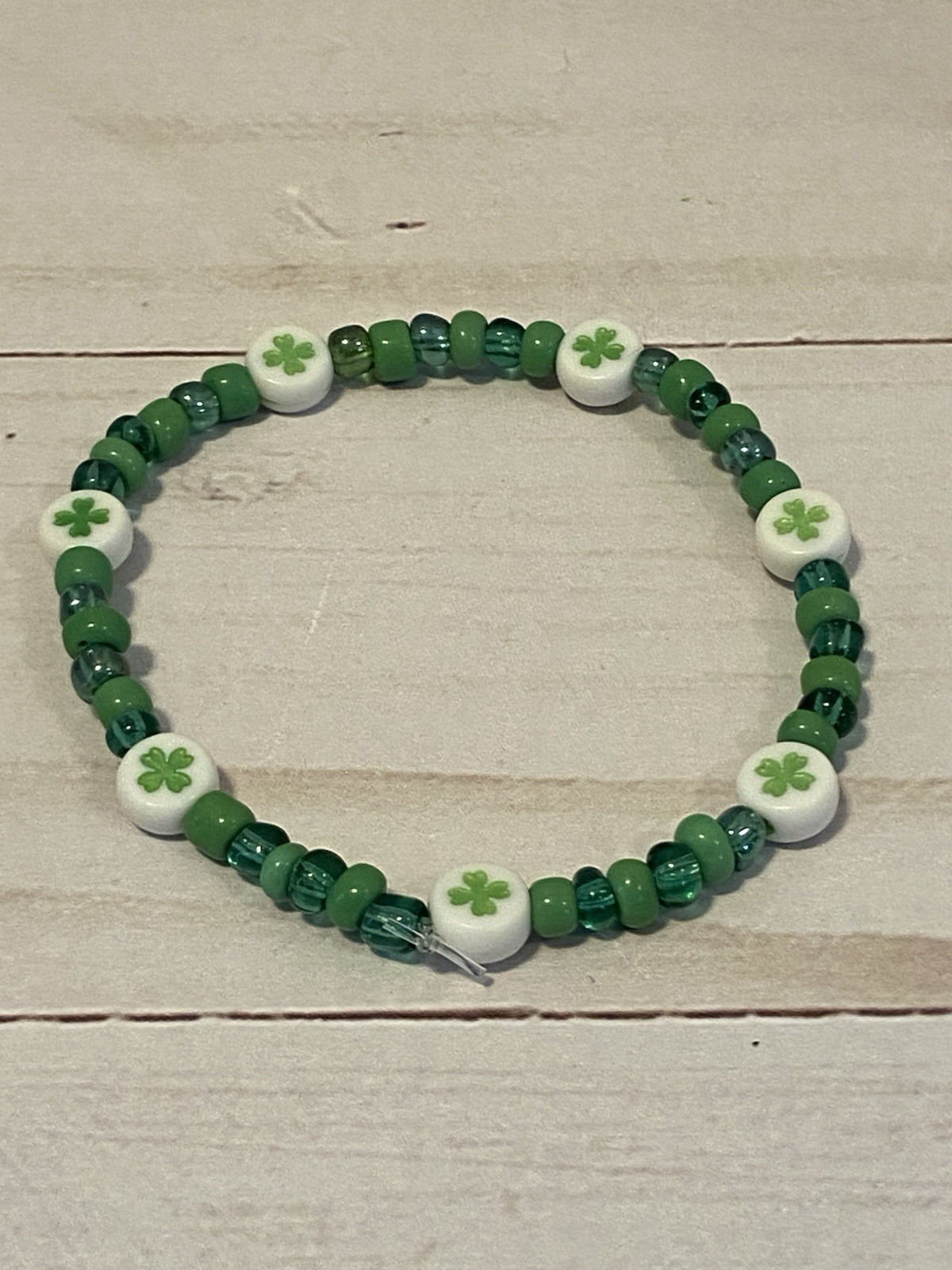 St Patrick Bracelet Shamrock Bracelet Beaded Bracelet Girls Teens Jewelry Gifts