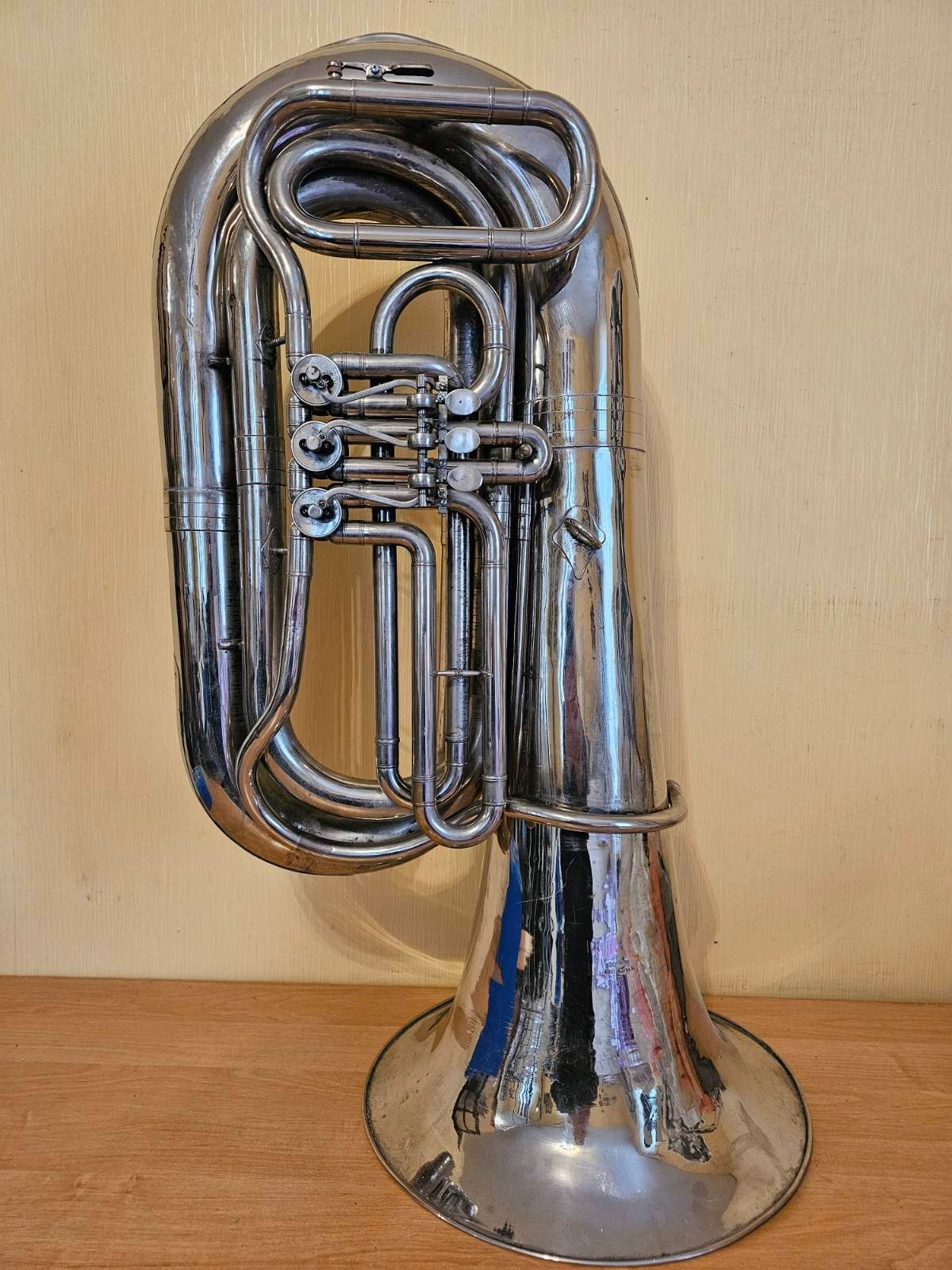 Tuba "Bb" Brass Pipe Wind Instrument Brass USSR  Horn Vintage Rare