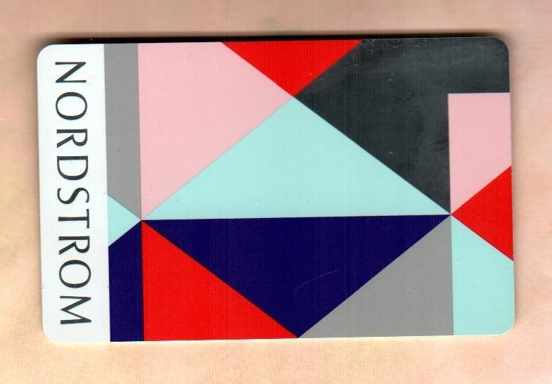 NORDSTROM Modern Geometric Abstract ( 2017 ) Foil Gift Card ( $0 )