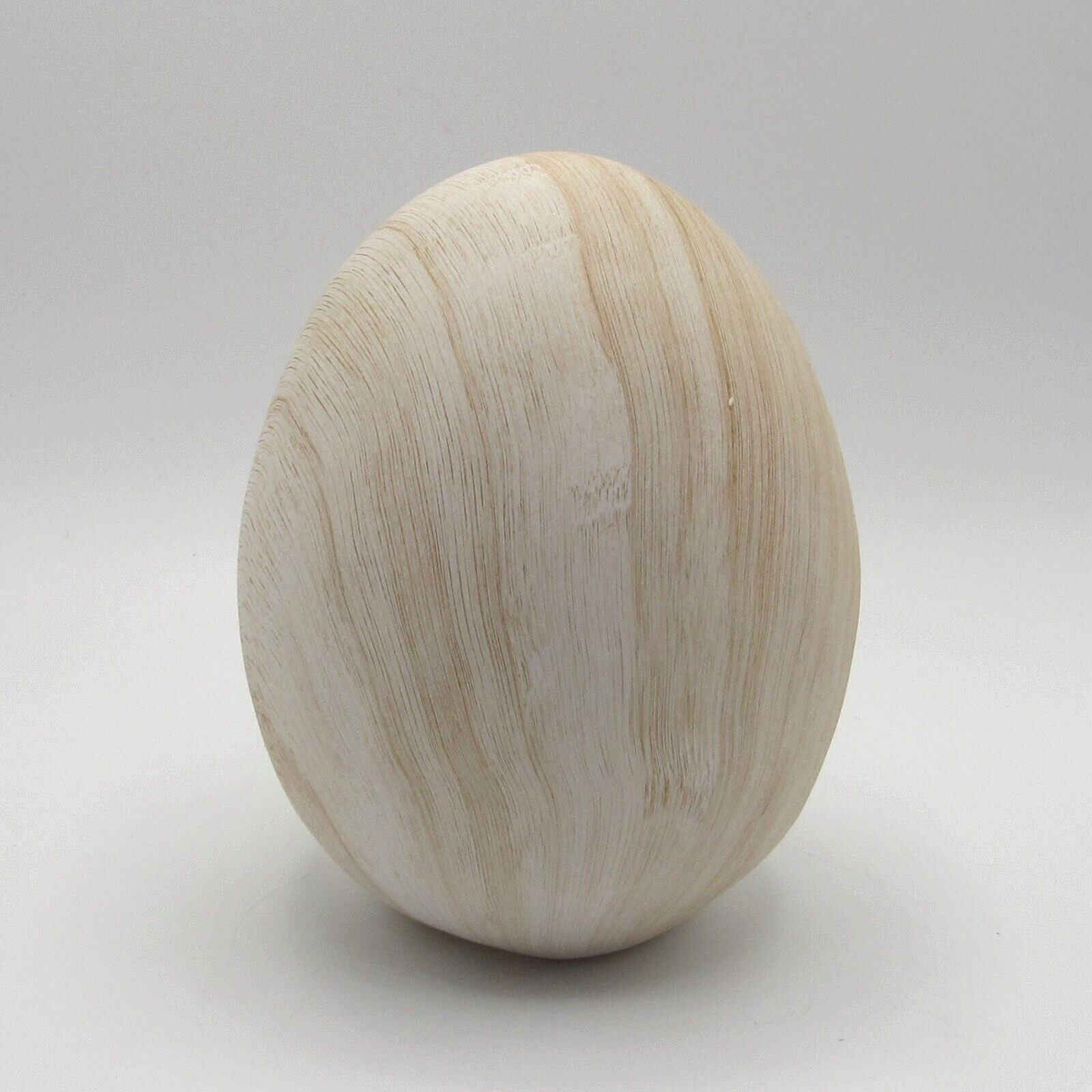 RESIN EASTER EGG WITH WHITE WASH WOODEN FINISH FIGURINE DÉCOR NEW