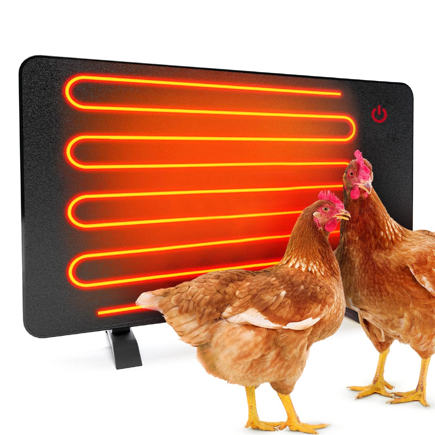 Safe Chicken Coop Heater, Safer Than Brooder Lamps, Gently Warm, 150 Watts, E...