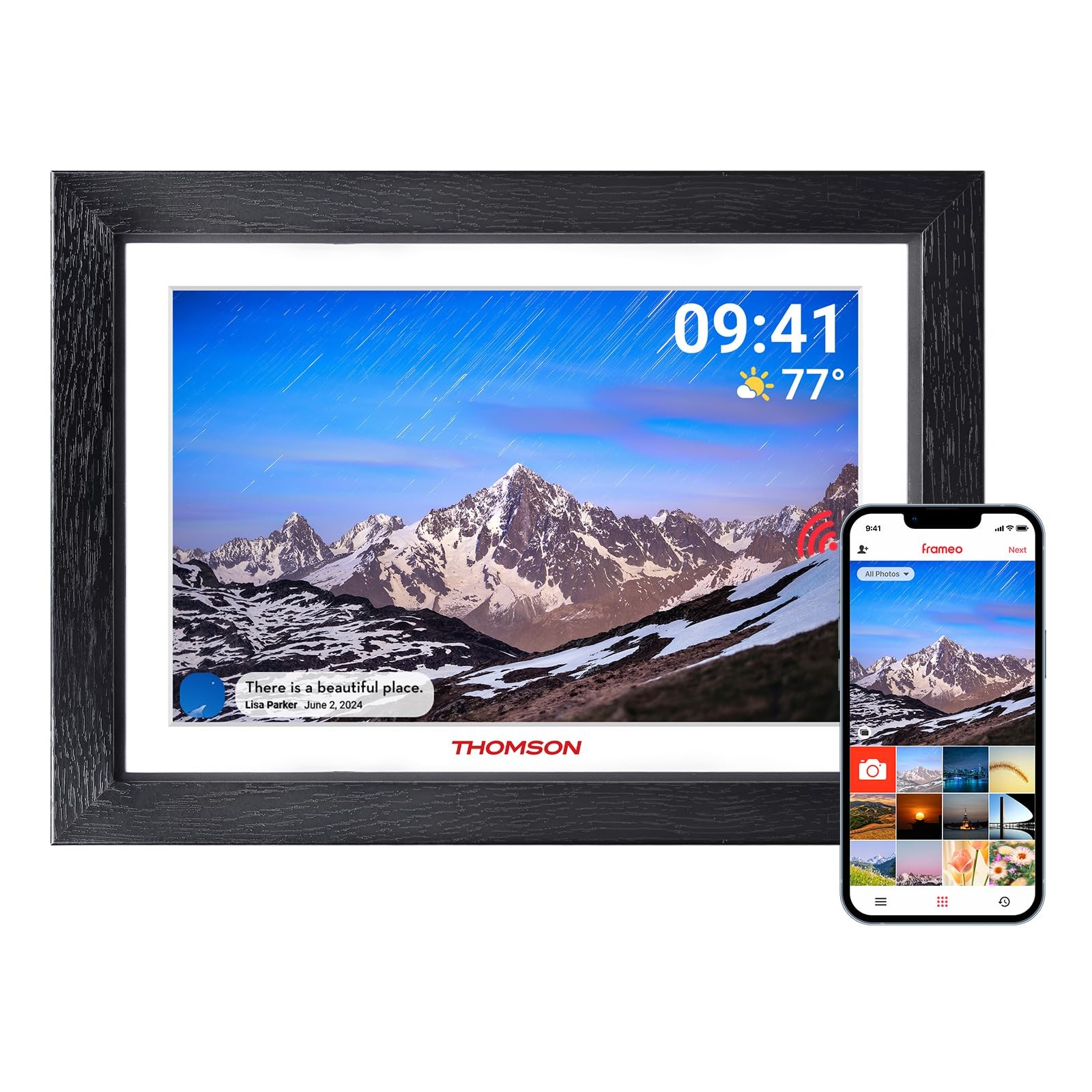 Digital Picture Frame, Digital Photo Frame WiFi with 32 GB, HD IPS Touch Scre...
