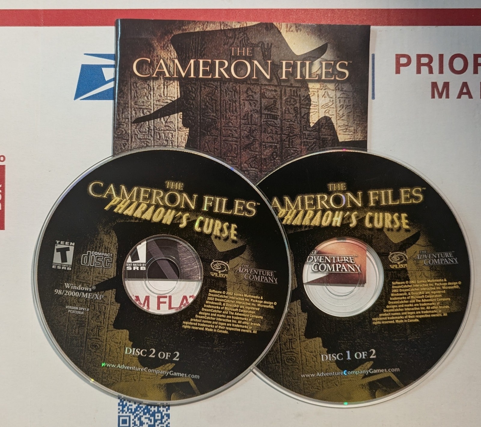 THE CAMERON FILES - PHARAOH'S CURSE (PC, 2002, Windows 98/2000/ME/XP) Disc Only