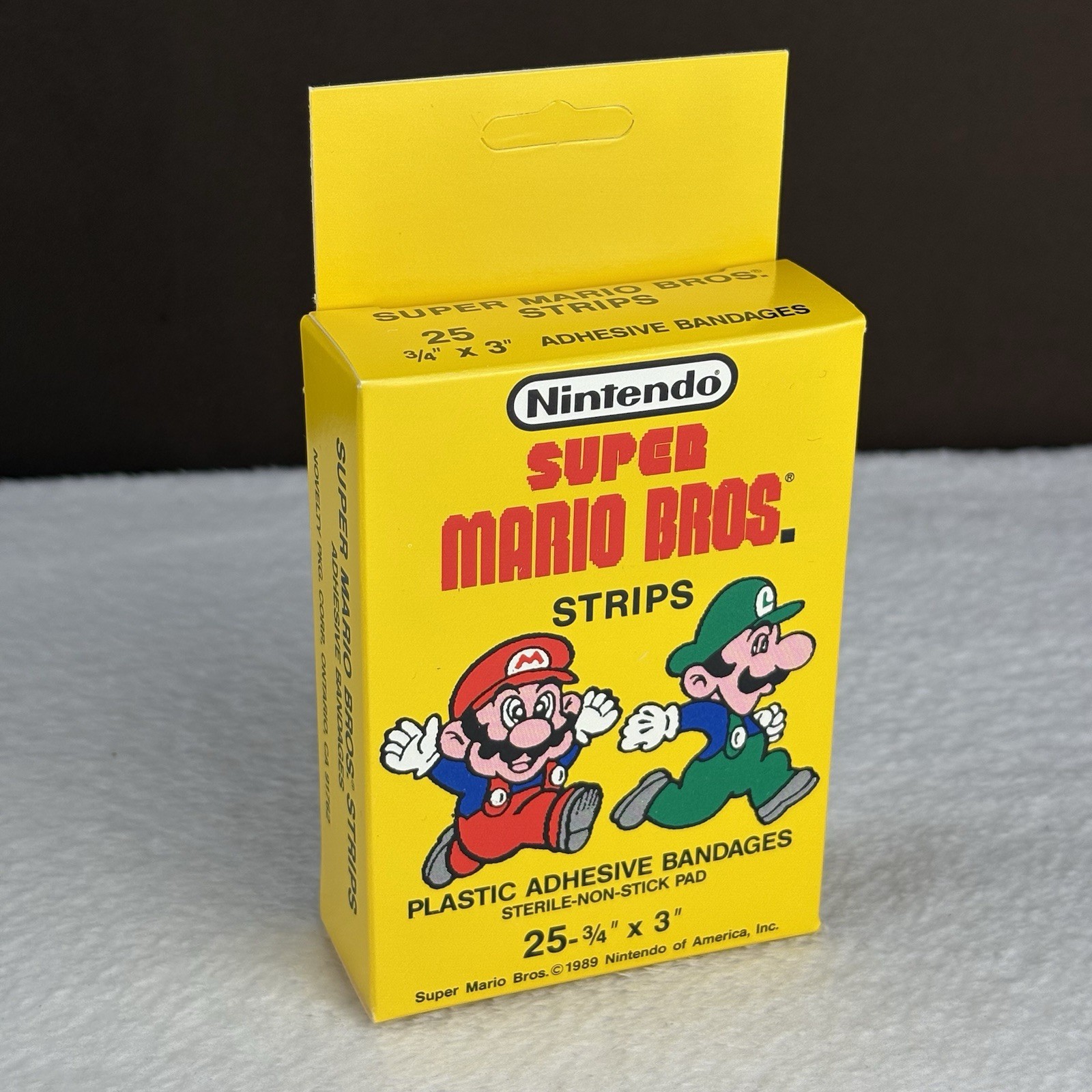 NEW! Vtg 1989 Nintendo Super Mario Bros. Band-Aids Bandages Luigi 80s Full Box!
