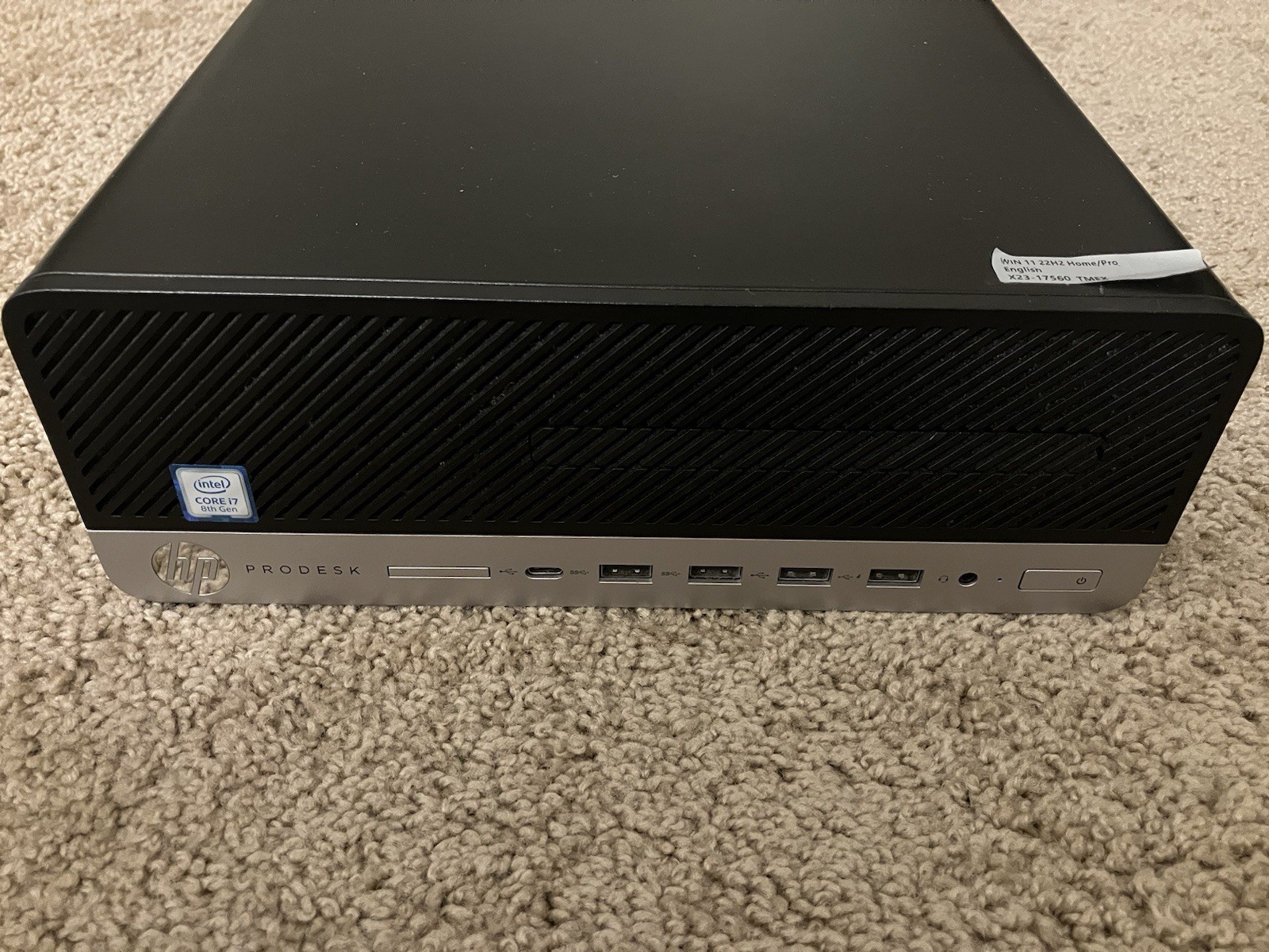 HP ProDesk 600 G4 SFF Desktop Intel Core i7-8700 8GB RAM DVD, NO SSD NO HDD