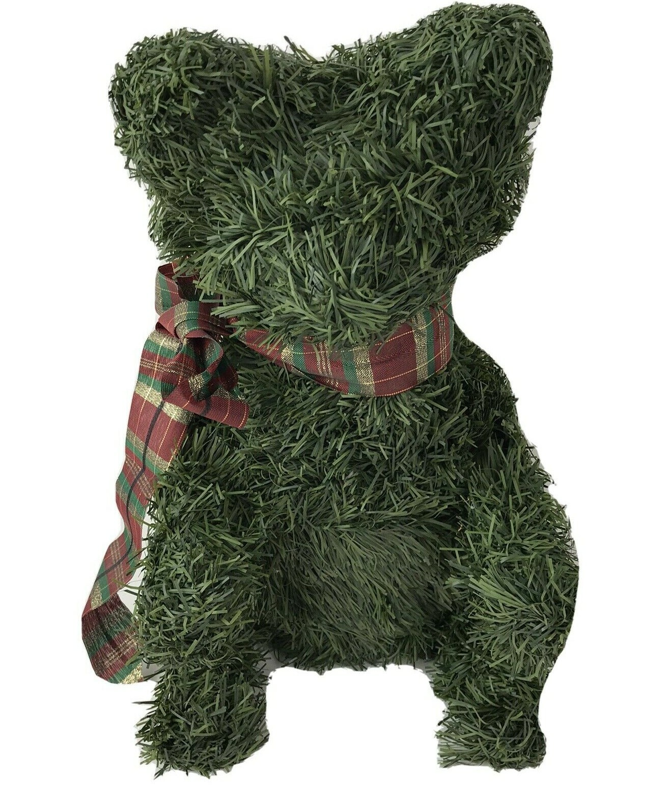 Christmas Teddy Bear Faux Evergreen 12 " Winter photo prop holiday display 