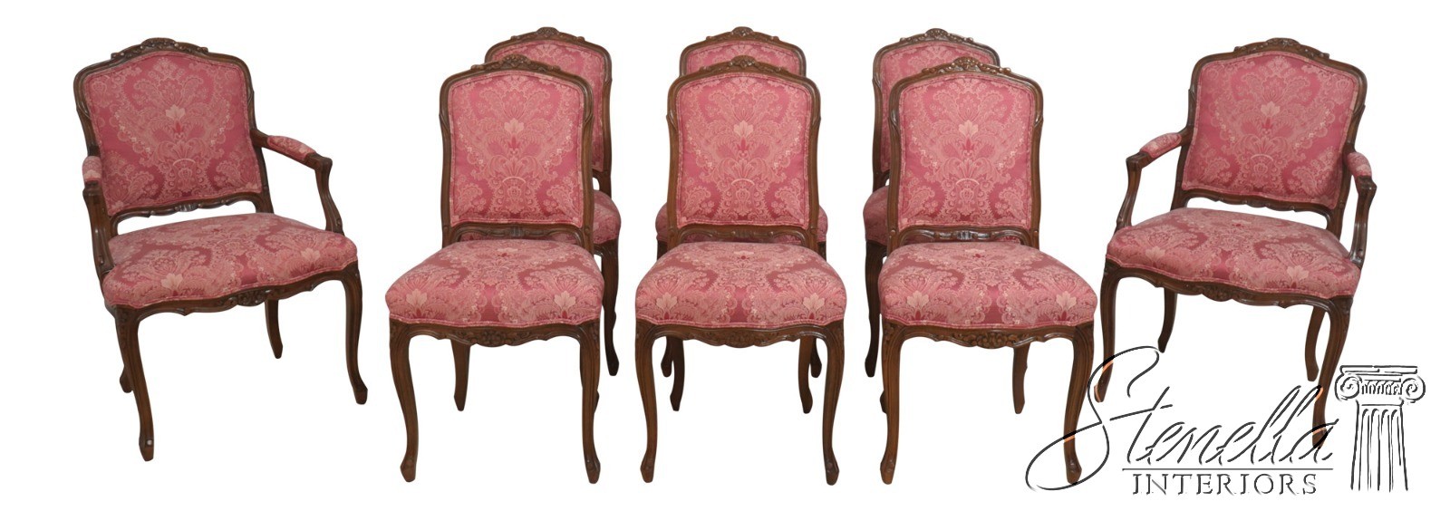 L72062: Set of 8 French Louis XV Upholstered Dining Chairs
