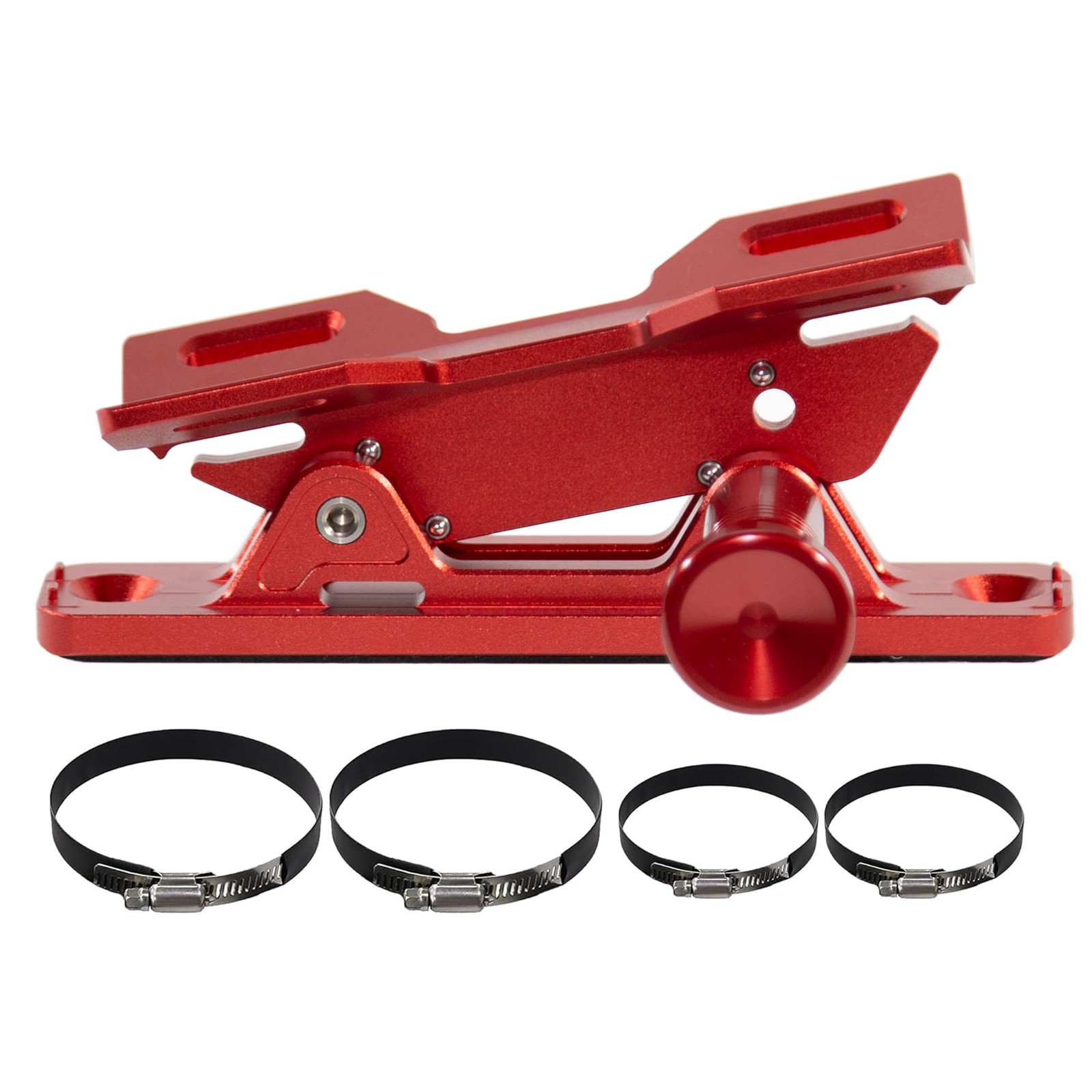 Quick Release Fire Extinguisher Mount - Aluminum Adjustable UTV Roll Bar Red 