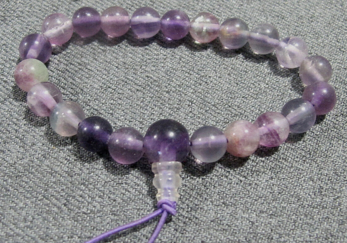 Vintage amethyst stones Greek rosary elastic bracelet