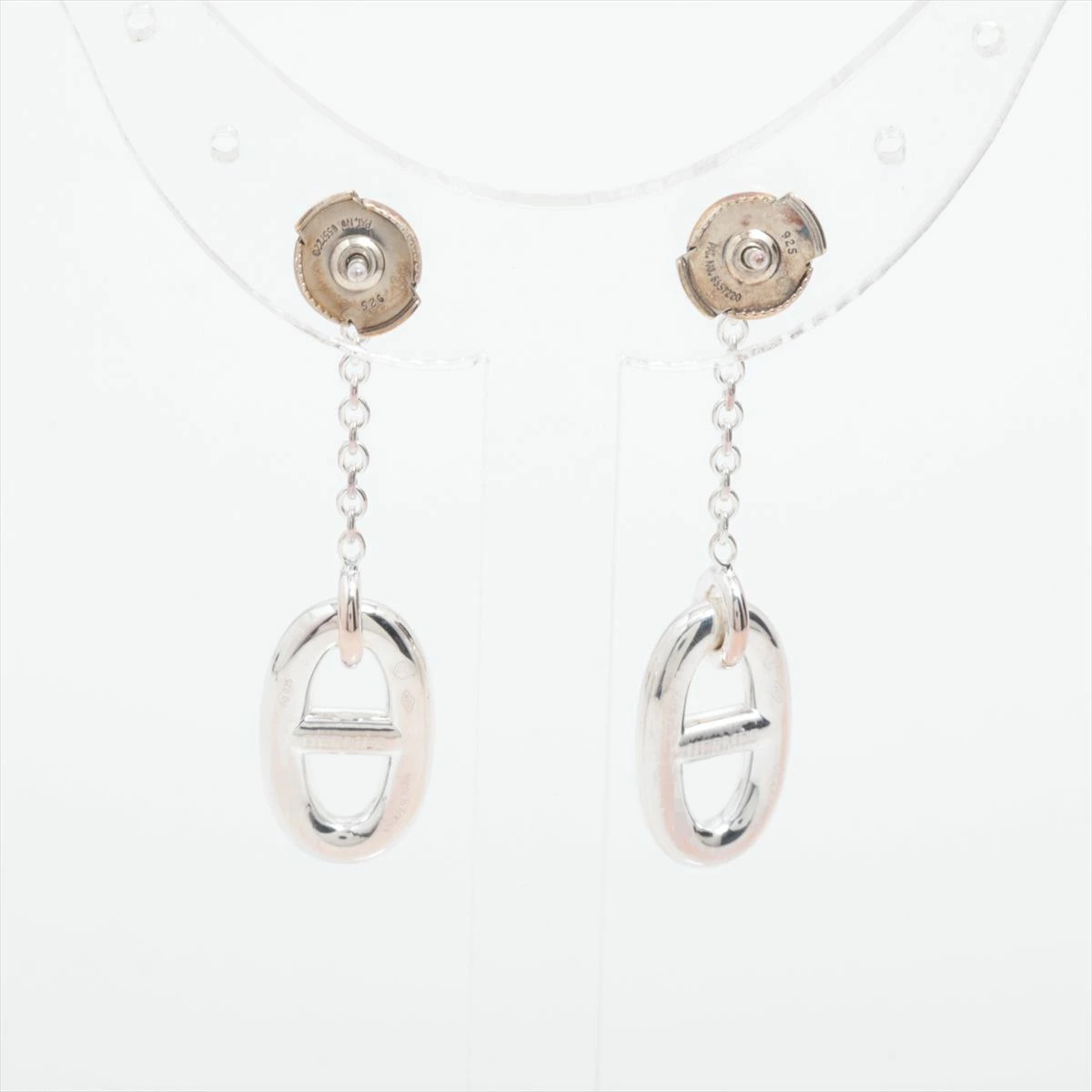 Used Hermes Chaine d Ancre Farandole Earrings (for both ears) 925 6.9g Silver