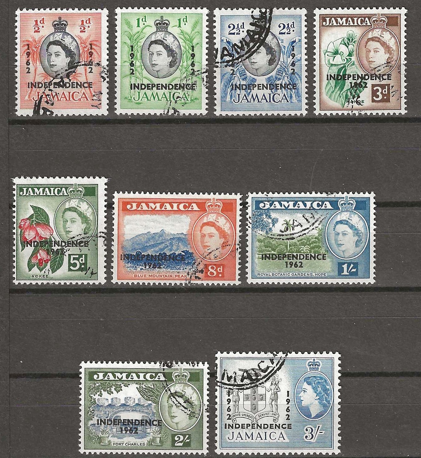 JAMAICA 1963/64 SG 205/213 USED