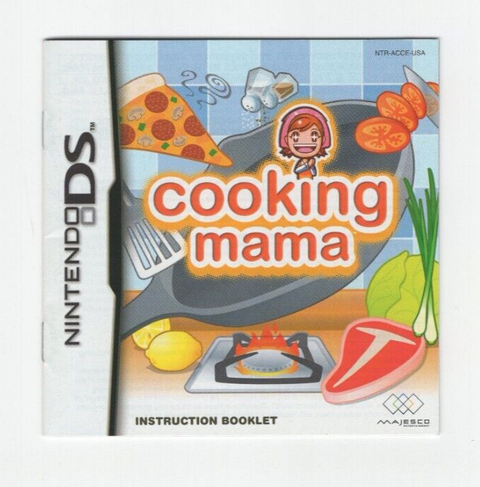 Cooking Mama Nintendo DS Authentic Instruction Manual Booklet Only